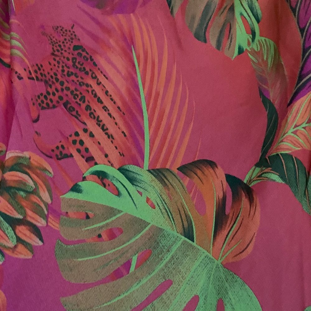 FARM Rio One-Shoulder Dress Ombré Forest Multicolor, Size XL - Picture 8 of 15